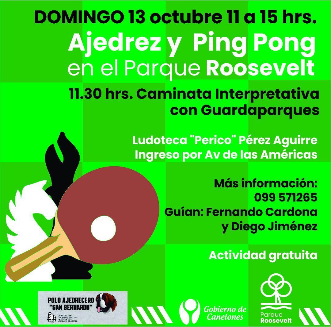 Encuentro de ajedrez y ping pong en el Parque abierto al público