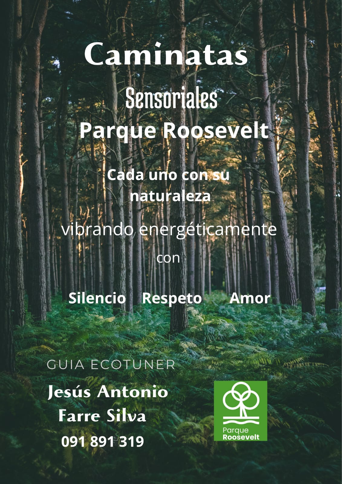 Caminatas Sensoriales cada uno con su naturaleza vibrando energeticamente con silencio, respeto, amor. 