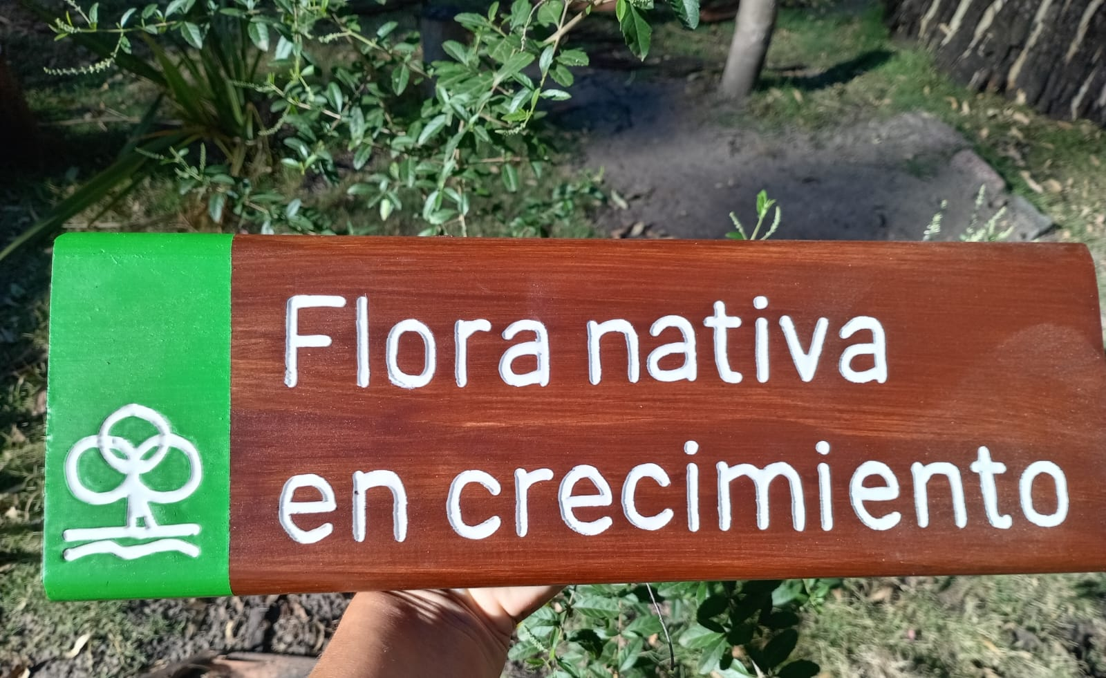 Señaletica de flora nativa en crecimiento
