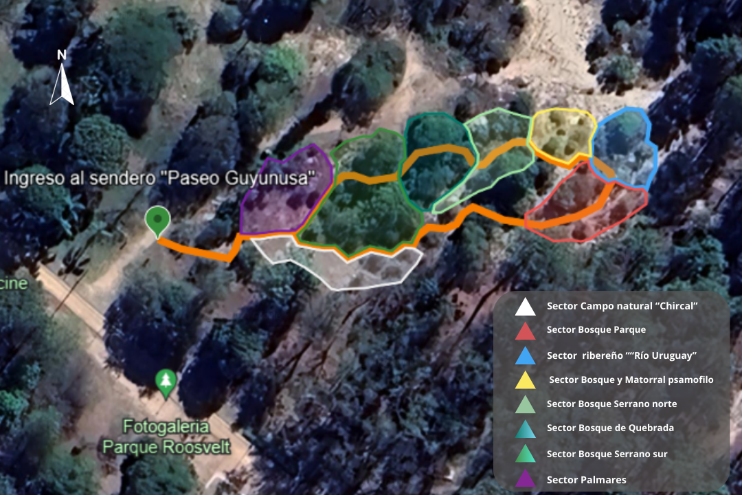 Mapa de zonificación o sectorización por ecosistemas